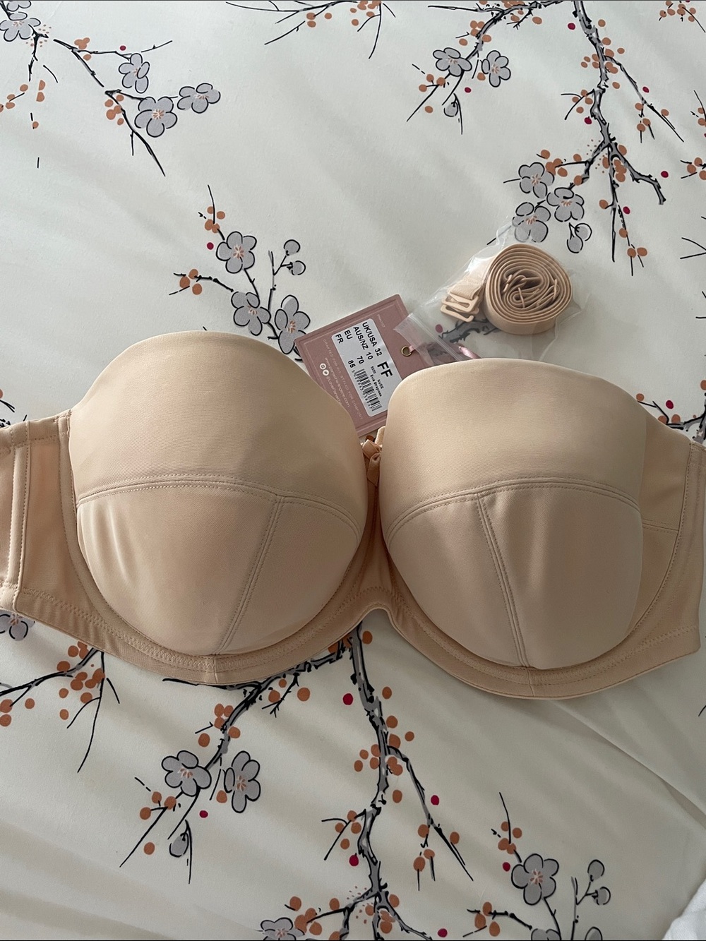 Panache Evie Strapless Nude Convertible Bra 32FF